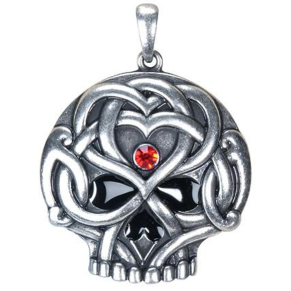 Doranne Jewelry - Celtic Knot Pendant Sugar Skull Day Dead Pewter Doranne Jewelry - Celtic Knot Pendant Sugar Skull Day Dead Pewter